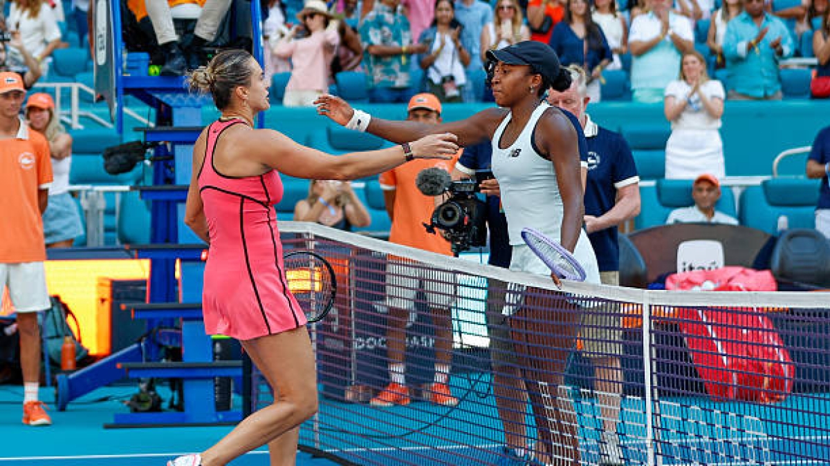 Ceci a été l'exploit historique que Gauff n'a pas réussi à cause de Sabalenka. Photo : Gettyimages
