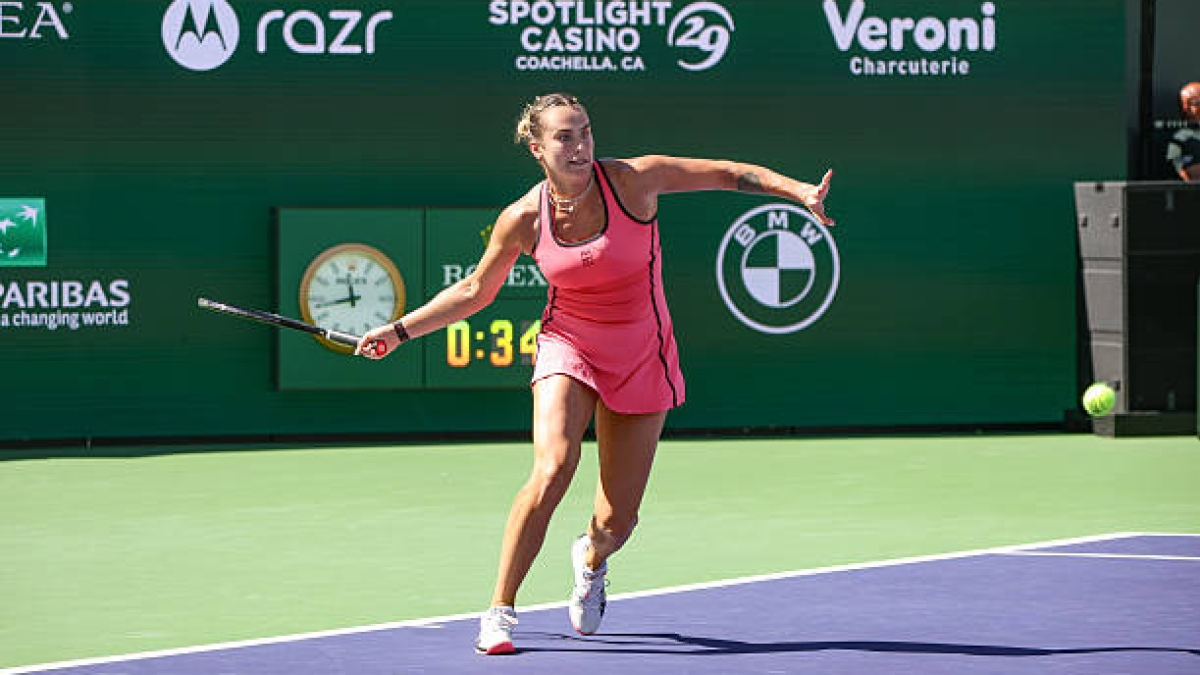 Aryna Sabalenka, horario de semifinales femeninas Indian Wells 2026. Foto: gettyimages