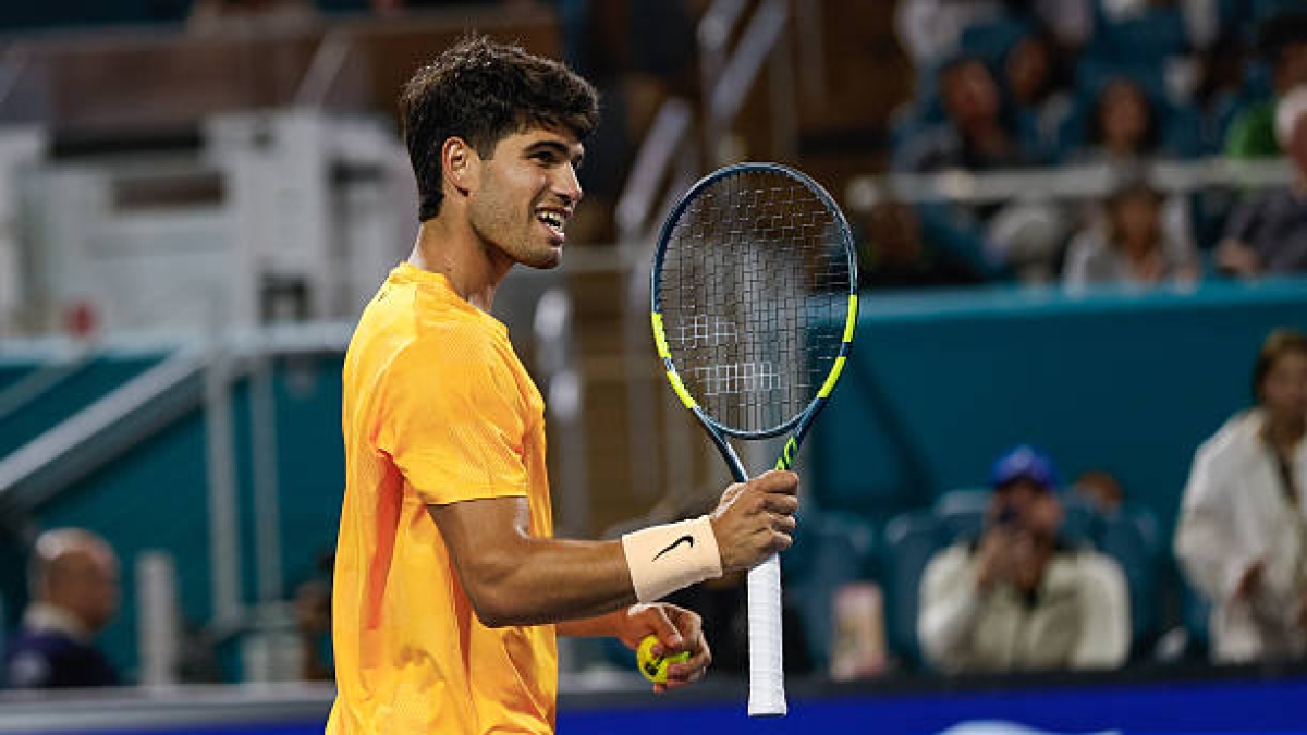 Carlos Alcaraz, horario dónde ver ante Korda en Miami. Foto: gettyimages