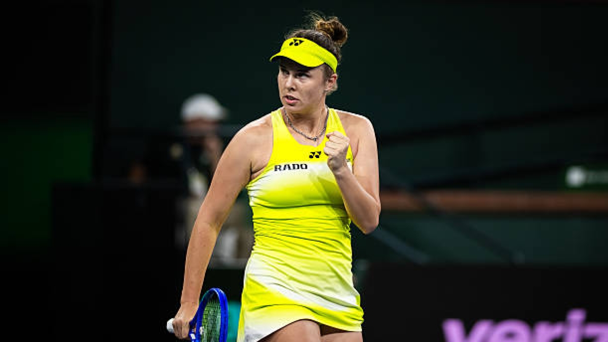 Linda Noskova gana en Indian Wells. Foto: gettyimages