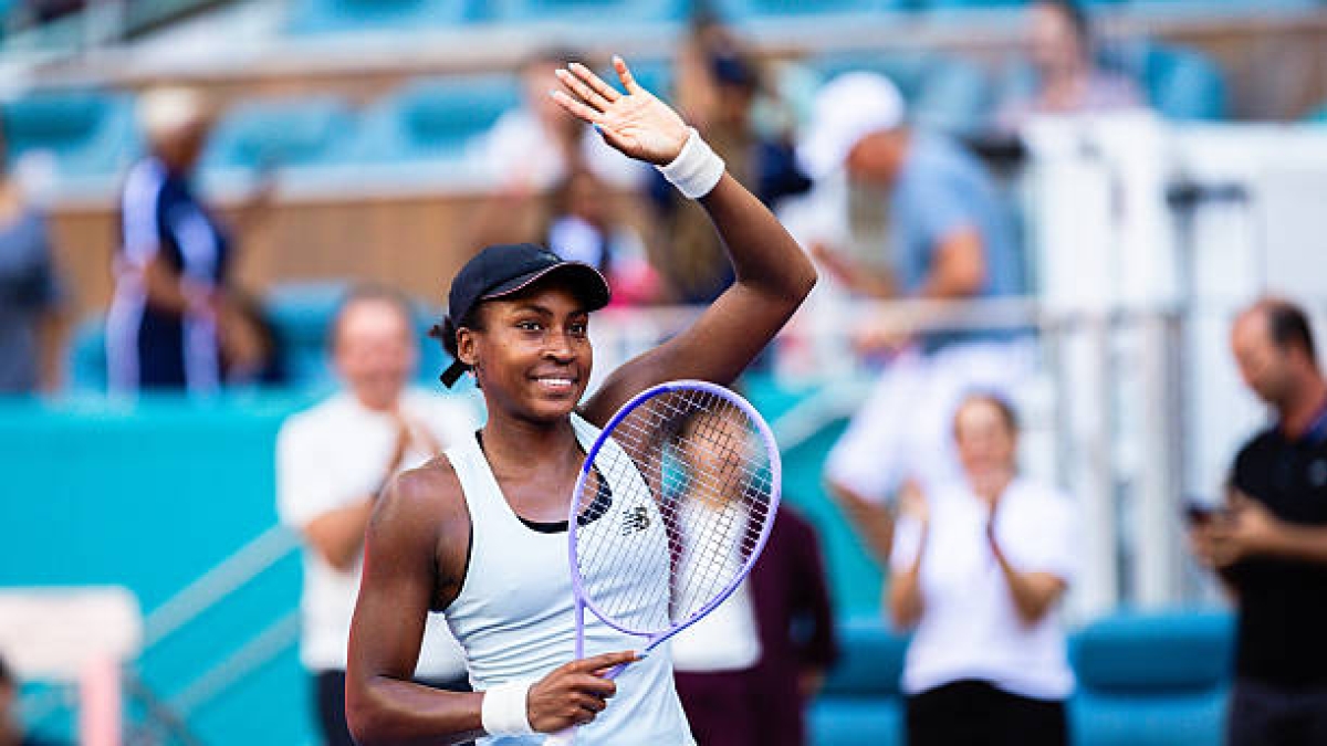 Cori Gauff, plein de gradins à l'Open de Miami. Photo : gettyimages