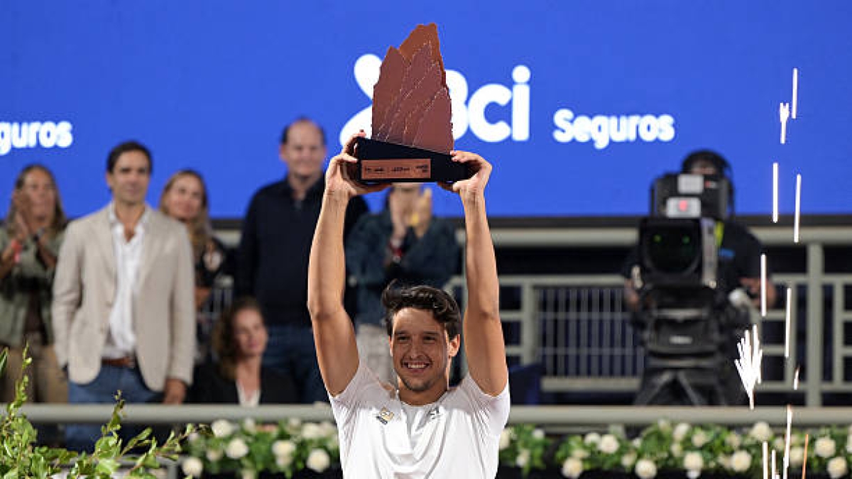 Luciano Darderi, champion in Santiago, Chile. Photo: gettyimages