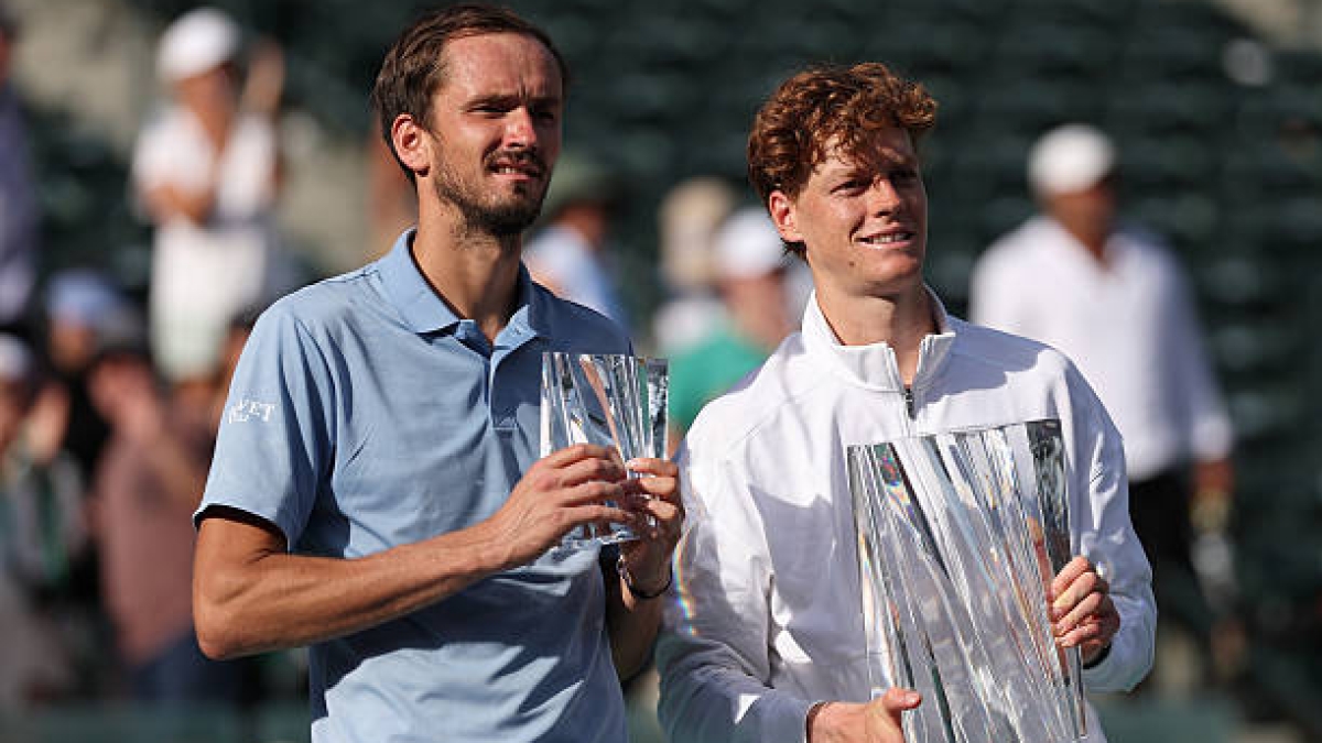 Sinner e Medvedev, protagonisti di un grande duello in finale. Fonte: Getty