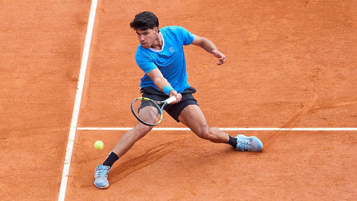 Alcaraz, como un niño con zapatos nuevos. Foto: Gettyimages