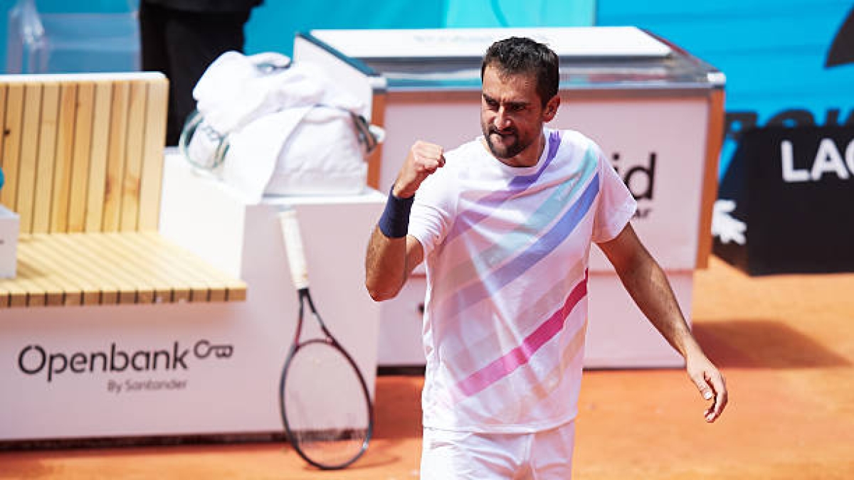 La veteranía de Cilic hace acto de presencia en Madrid y remonta a Bergs. Foto: Gettyimages