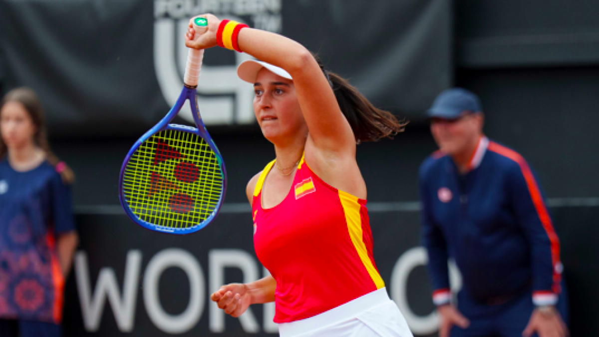 Leyre Romero non riesce contro Erjavec e la Slovenia pareggia la serie. Fonte: RFET