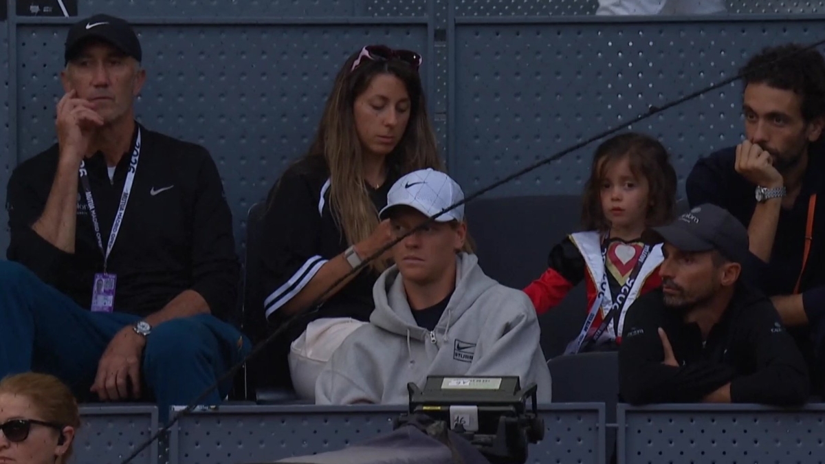 Sinner, luxury spectator at Jódar - De Miñaur. Photo: Getty Images