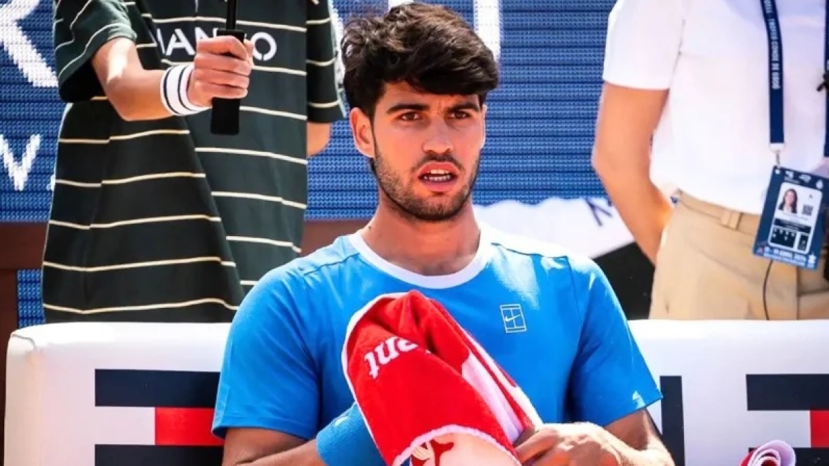 Si rivela infortunio al polso di Alcaraz. Foto: Getty.