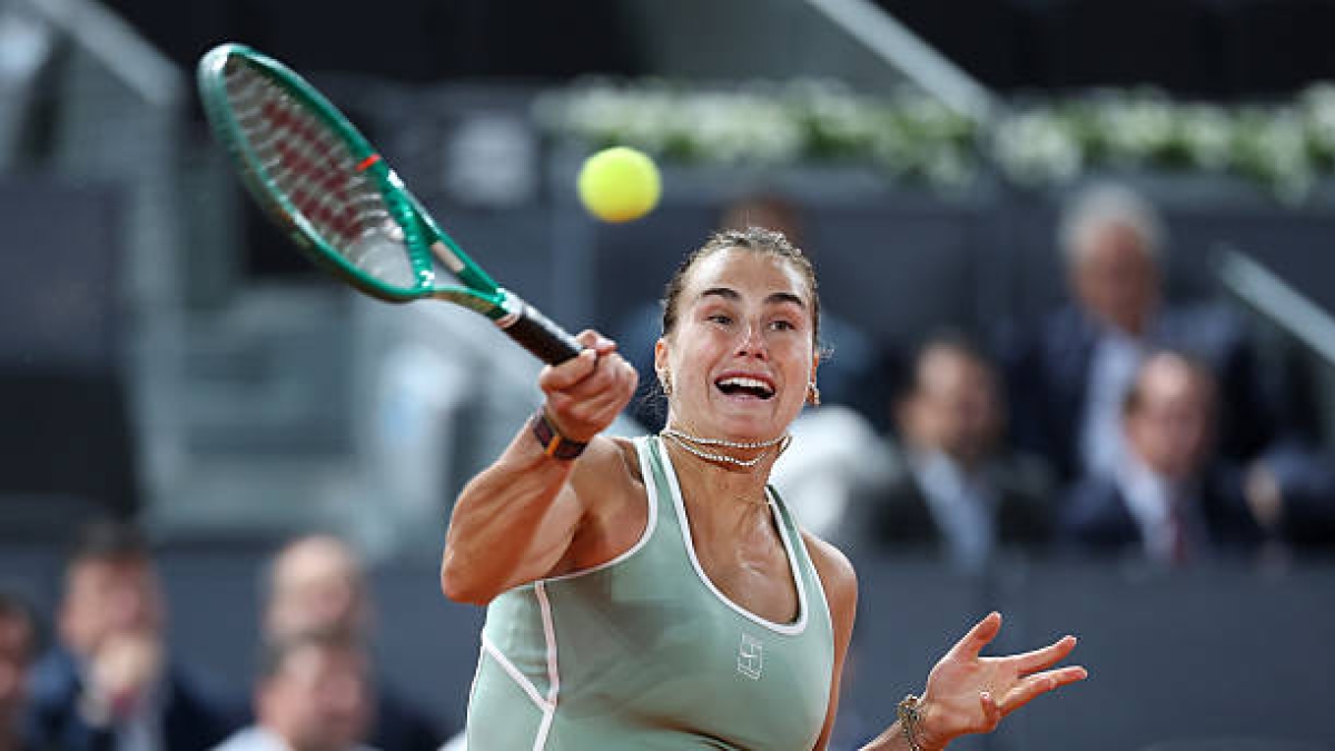 Aryna Sabalenka perd à Madrid. Foto : gettyimages