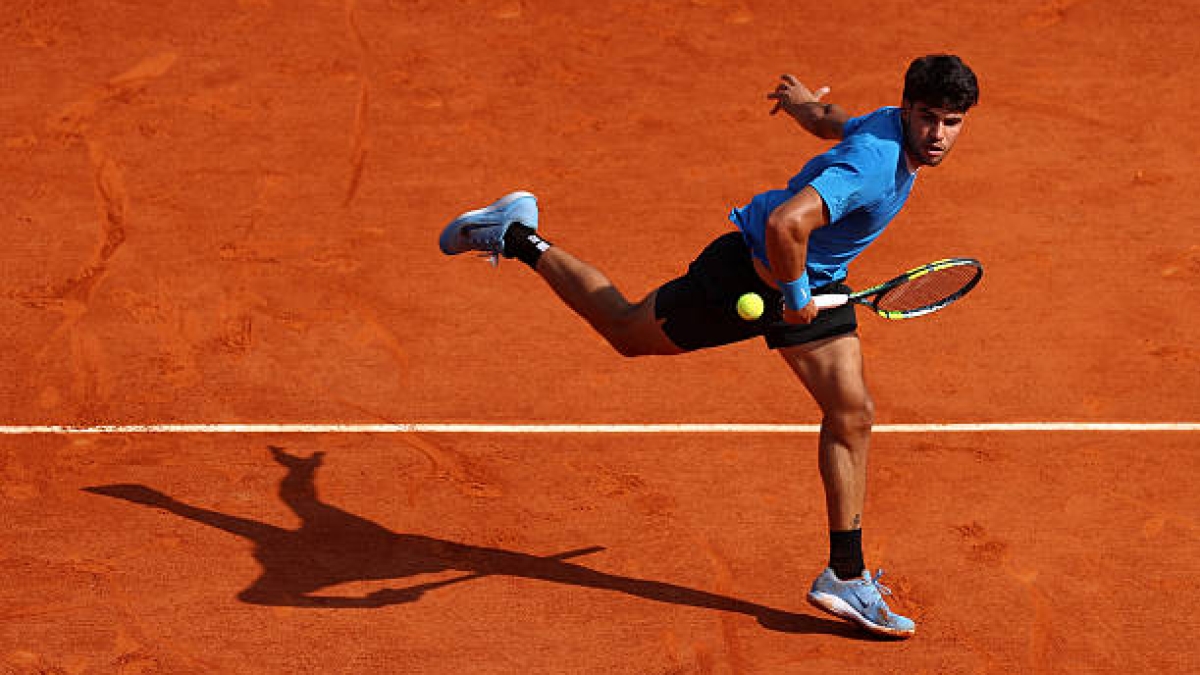 Carlos Alcaraz parla di Sinner a Montecarlo. Foto: gettyimages