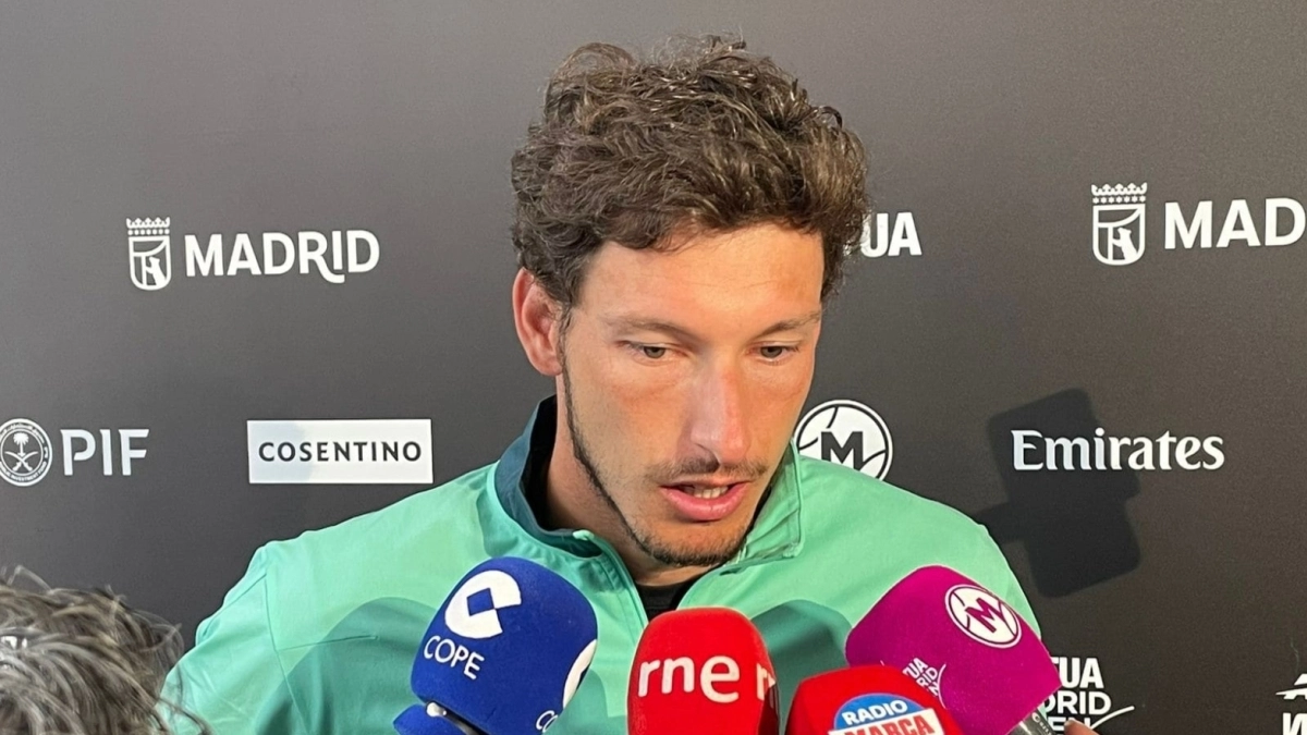 Carreño, en prensa tras derrotar a Fucsovics. Fuente: PdB