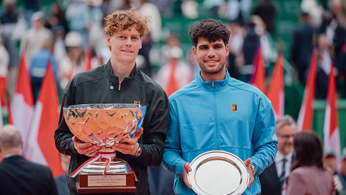 西纳尔和阿尔卡拉斯，蒙特卡洛赛事结论。照片：gettyimages