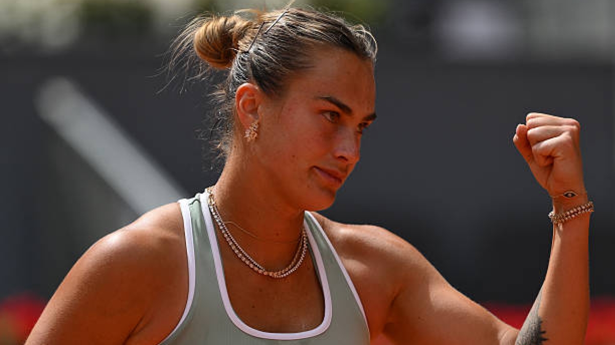 Sabalenka shows grit to reach the round of 16 at the Mutua Madrid Open. Source: Getty