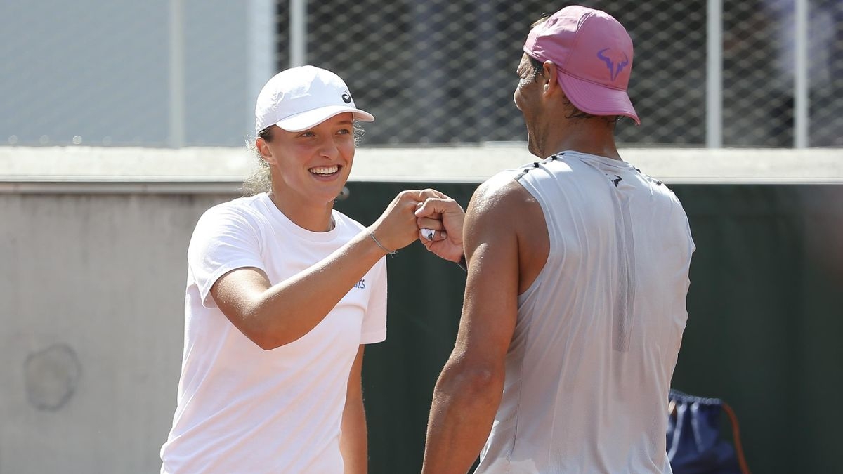 Swiatek y Nadal trabajan juntos. Foto: gettyimages