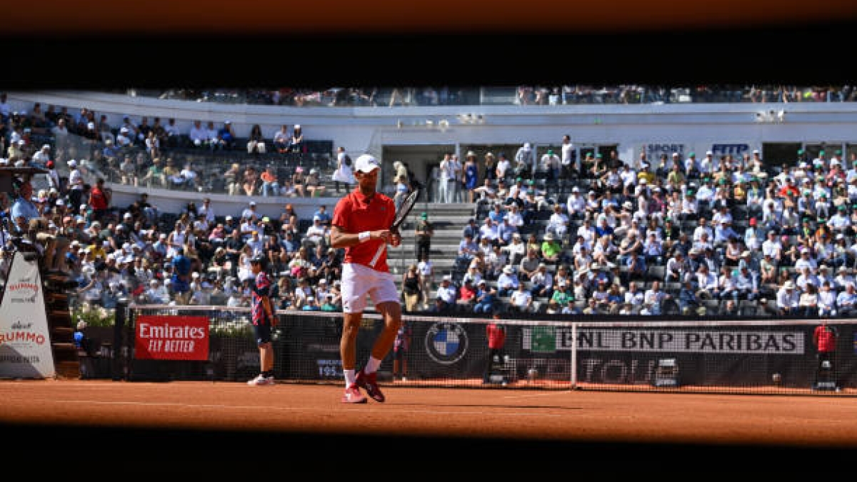 Djokovic reaparece dos meses después y ya entrena en Roma. Foto: Gettyimages