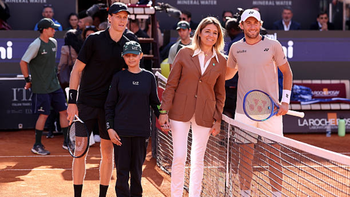 El bonito gesto del ATP Roma antes de la final entre Sinner y Ruud
