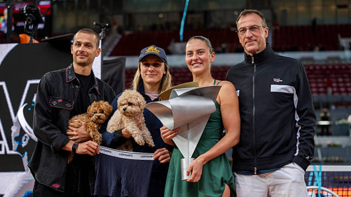 Kostyuk confiesa el motivo de la aparición de unos calzoncillos en su celebración. Foto: Gettyimages