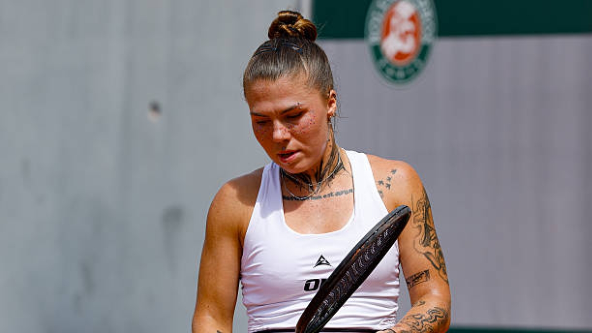 Oleksandra Oliyninkova, ataque frontal a Shnaider. Foto: gettyimages