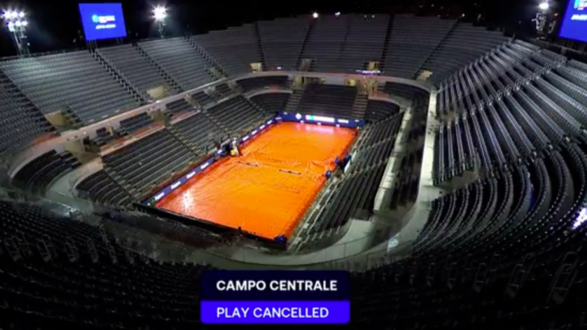 Five matches postponed in Rome due to rain. Source: TennisTV
