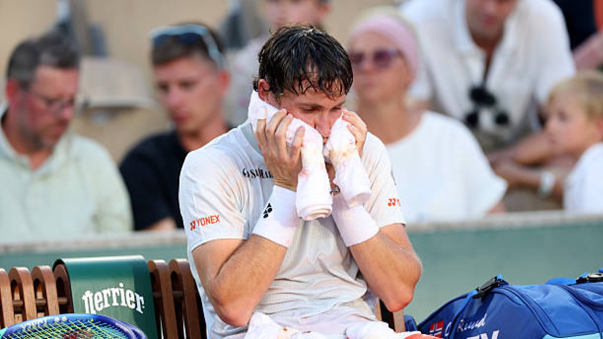Ruud explique la raison de la baisse qui a failli lui coûter l'élimination à Roland Garros. Photo : Gettyimages