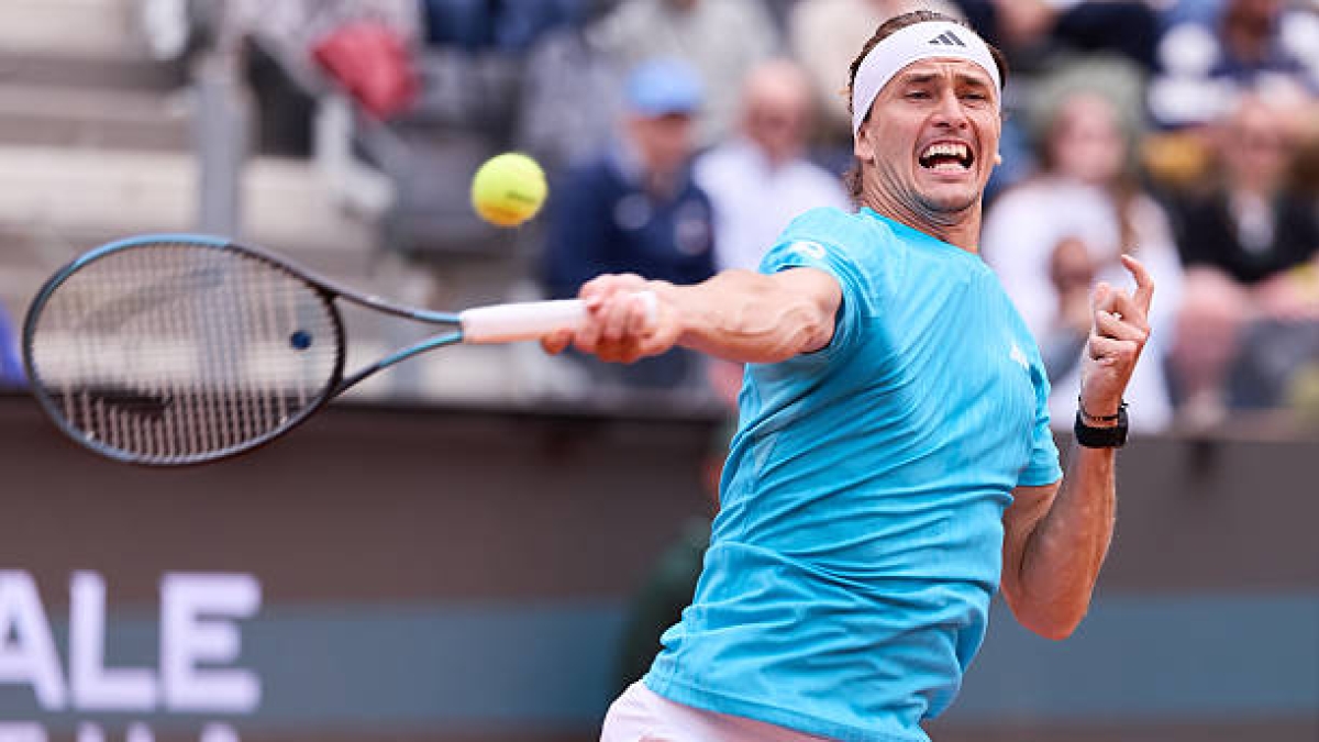 Zverev cumple en su debut en el ATP Roma ante Altmaier. Foto: Gettyimages
