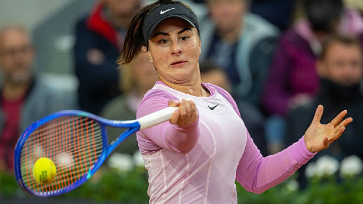 Bianca Andreescu, imagen en Roland Garros. Foto: gettyimages