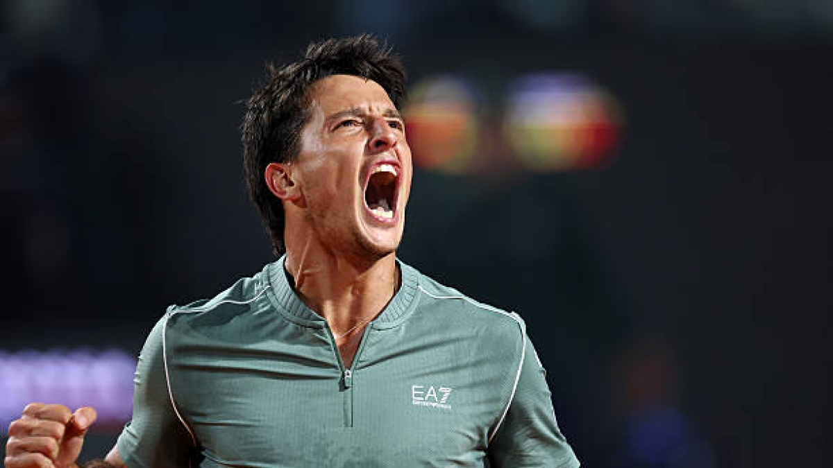 Luciano Darderi alaba a Jódar. Foto: gettyimages