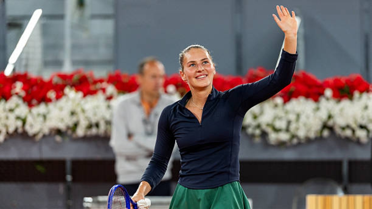 Marta Kostyuk habla como finalista del Mutua Madrid Open 2026. Foto: gettyimages