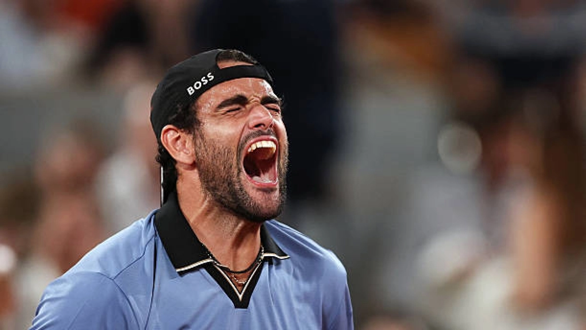 Matteo Berrettini habla en Roland Garros 2026. Foto: gettyimages
