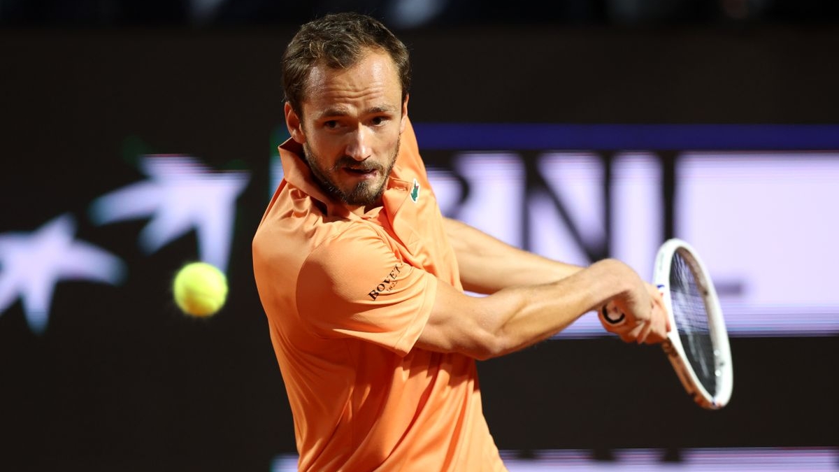 Así fue la táctica perfecta que Medvedev le estaba aplicando a Sinner en Roma. Foto: Getty