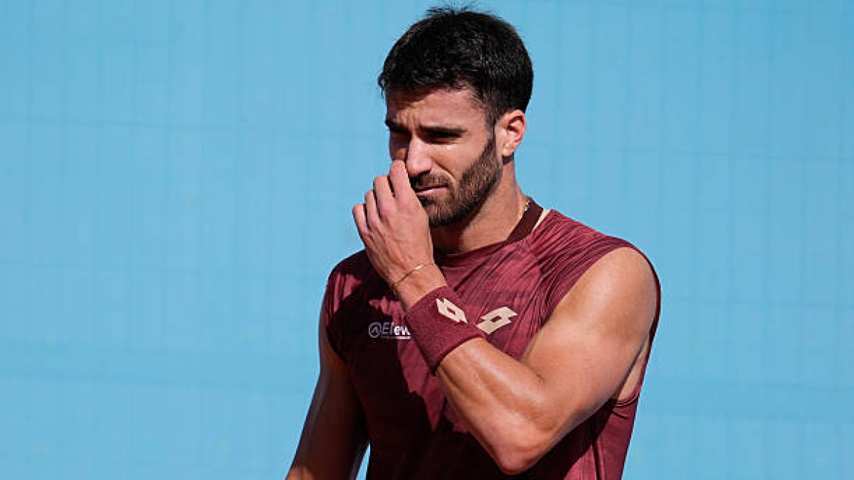 Andrea Pellegrino sueña, a sus 29 años, con romper la banca en Roma. En octavos se medirá a Sinner: es su primera vez en estas instancias. Fuente: Getty