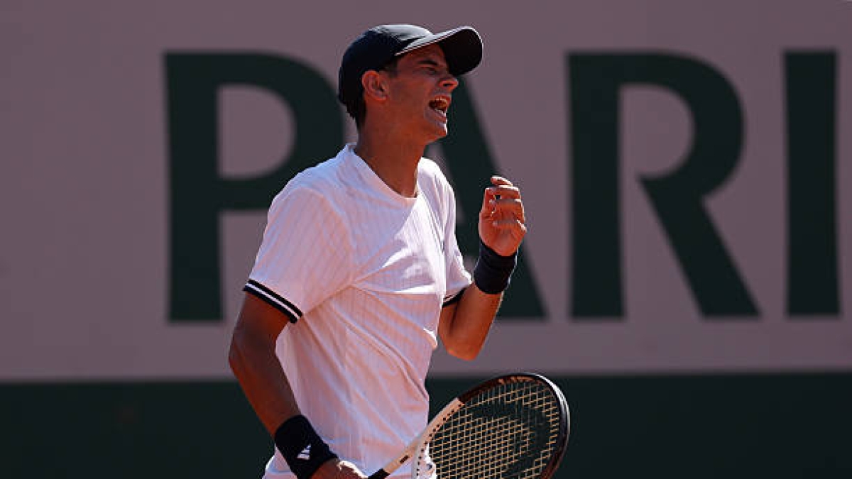 Rafael Jódar, accident-prone match at Roland Garros. Photo: gettyimages