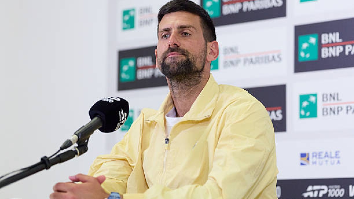 La reacción de Djokovic a la victoria de Sinner en Roma. Fuente: Getty