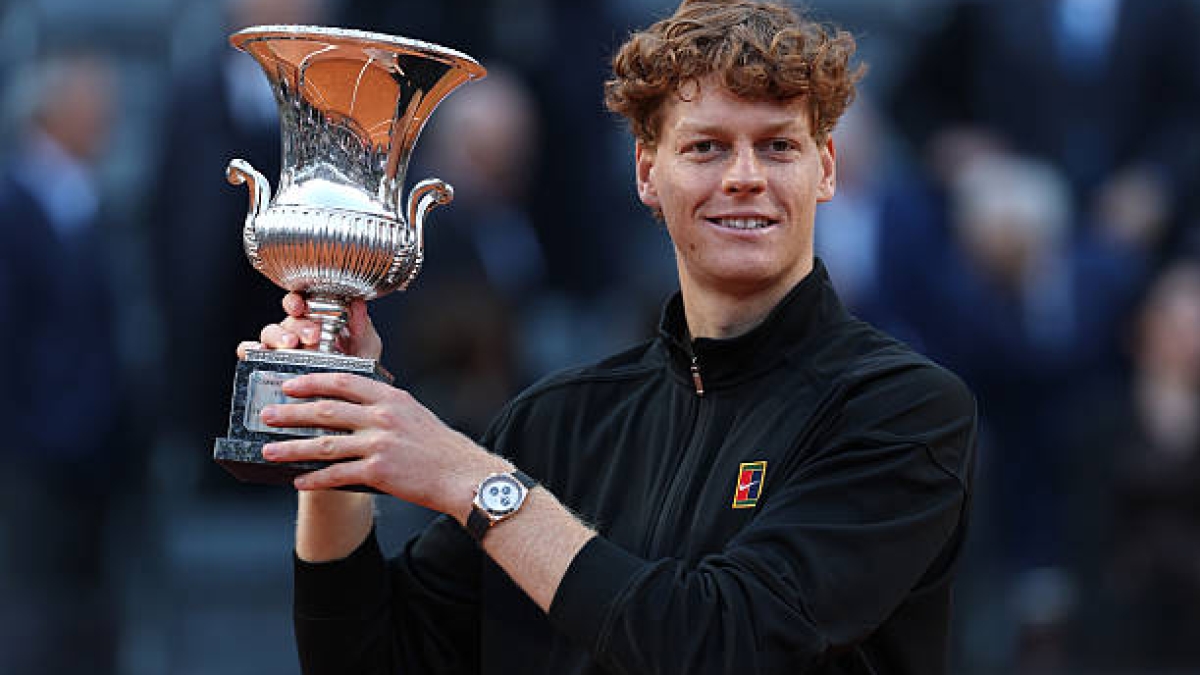 Sinner muestra su orgullo por el tenis taliano tras ganar en Roma. Fuente: Getty