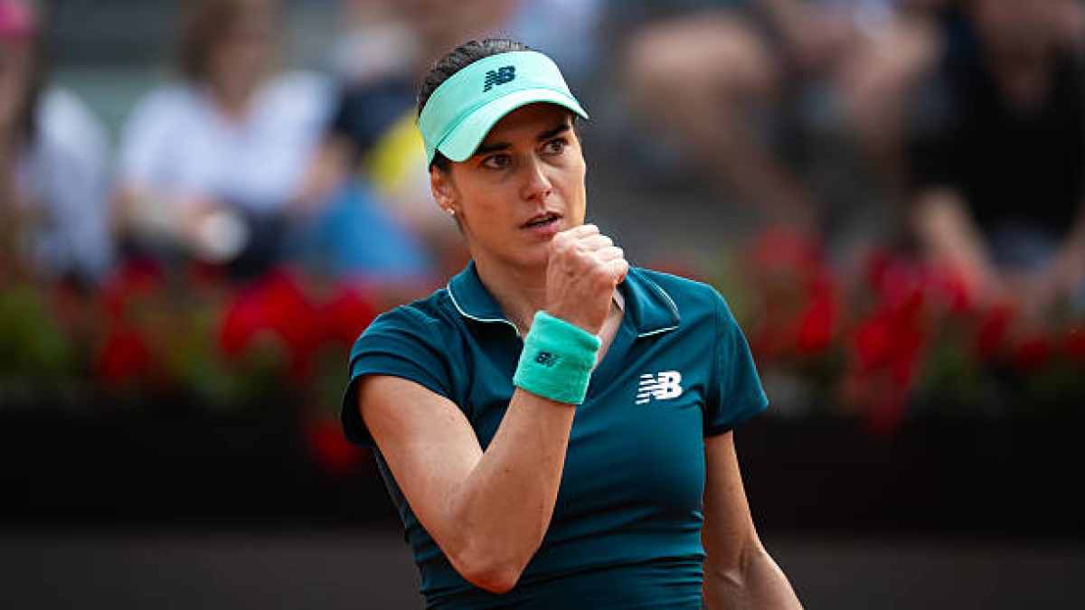 Sorana Cirstea habla tras ganar a Sabalenka. Foto: gettyimages