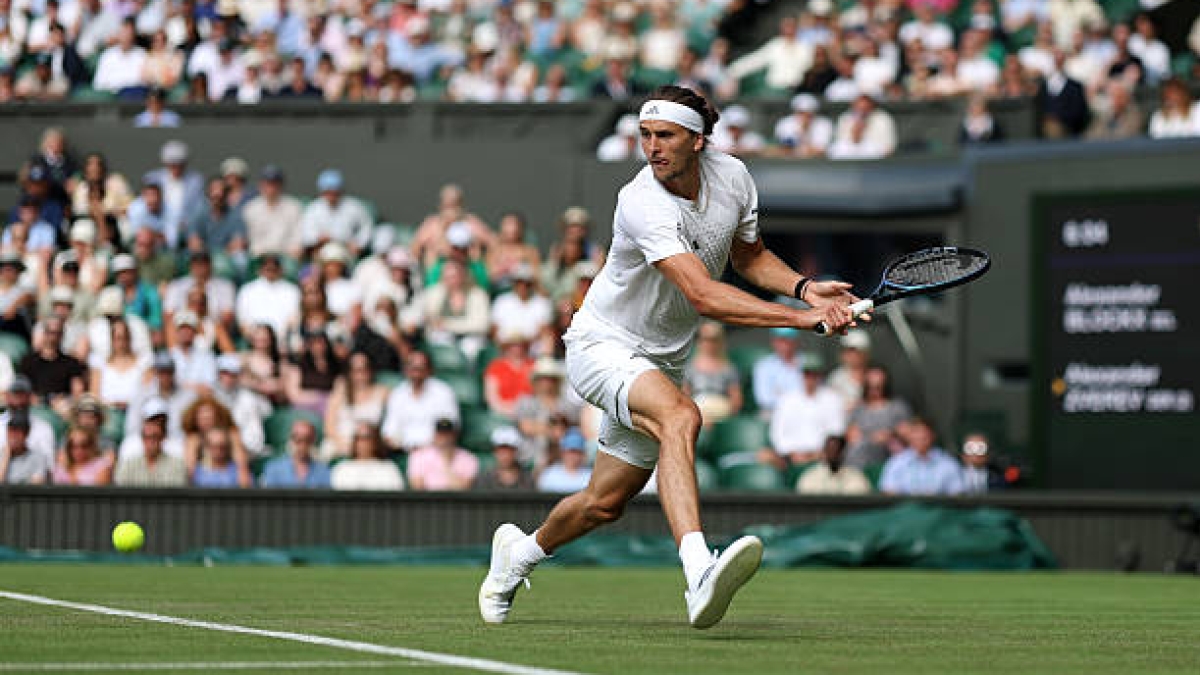 Blockx lleva al límite a Zverev en su debut Wimbledon. Fuente: Getty Images.