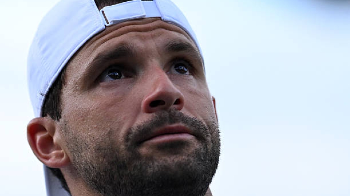 Dimitrov rompe a llorar tras volver a ganar en Wimbledon. Fuente: Getty Images.