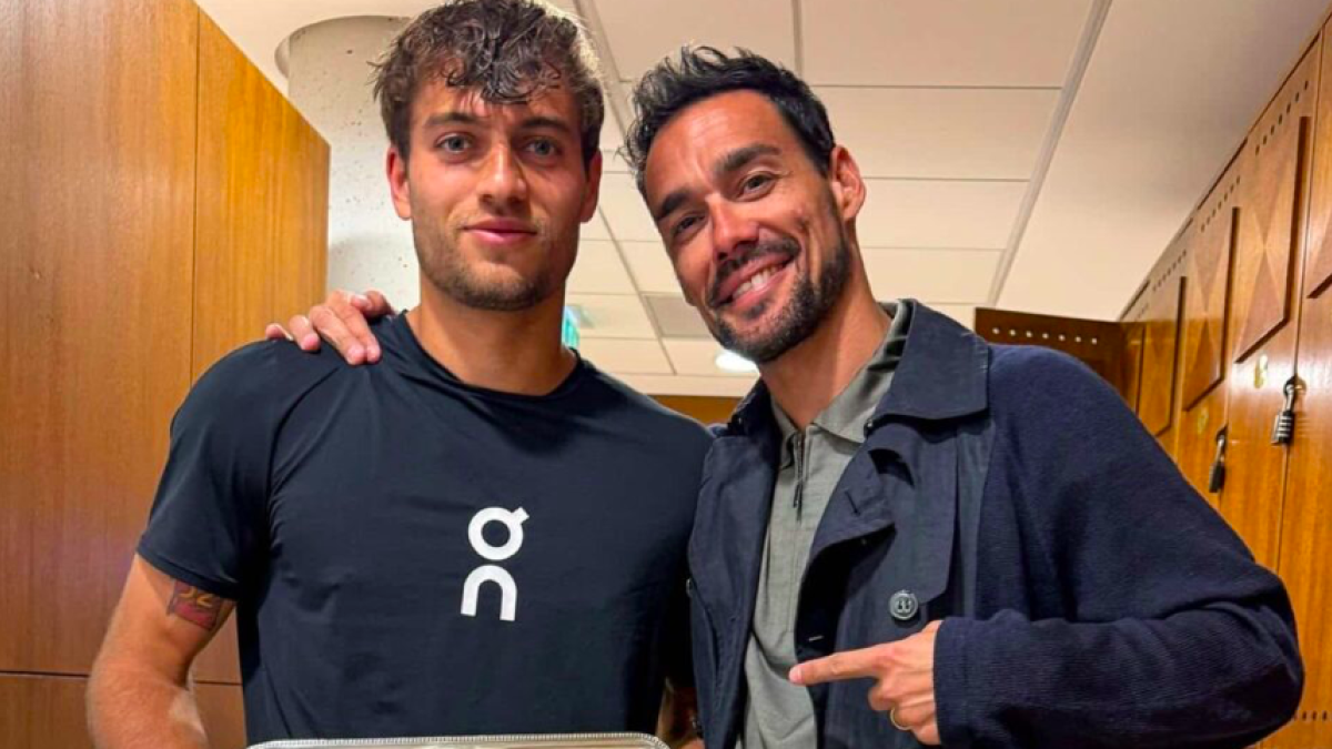 Fognini sets a higher ceiling for Cobolli: "I see him between the fourth and tenth in the world". Source: Getty
