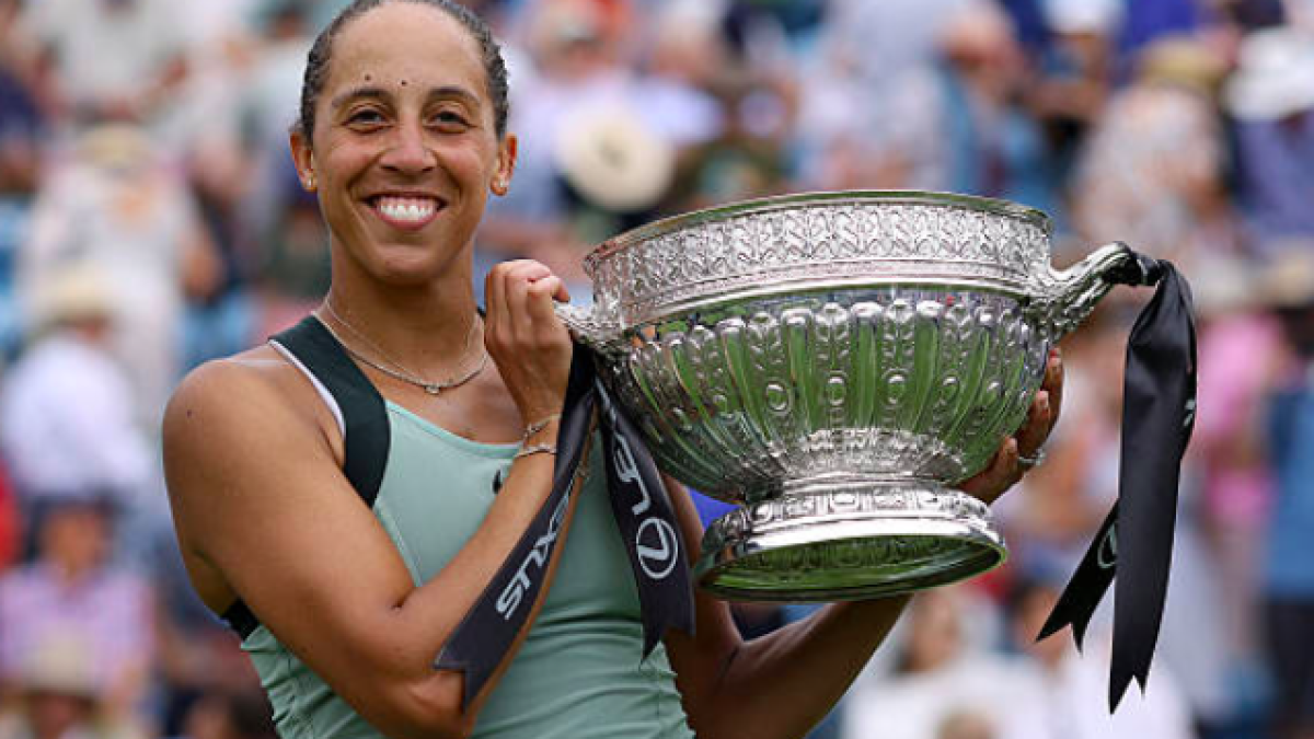 Madison Keys conquista Eastbourne por tercera vez y llegará a Wimbledon con la flecha para arriba. Fuente: Getty