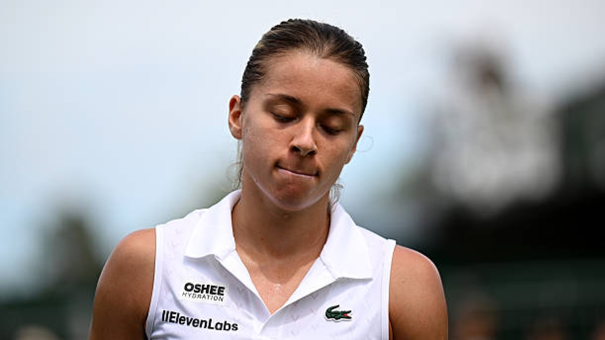 Trágico y cruel final de Chwalinska en Wimbledon. Foto: Gettyimages