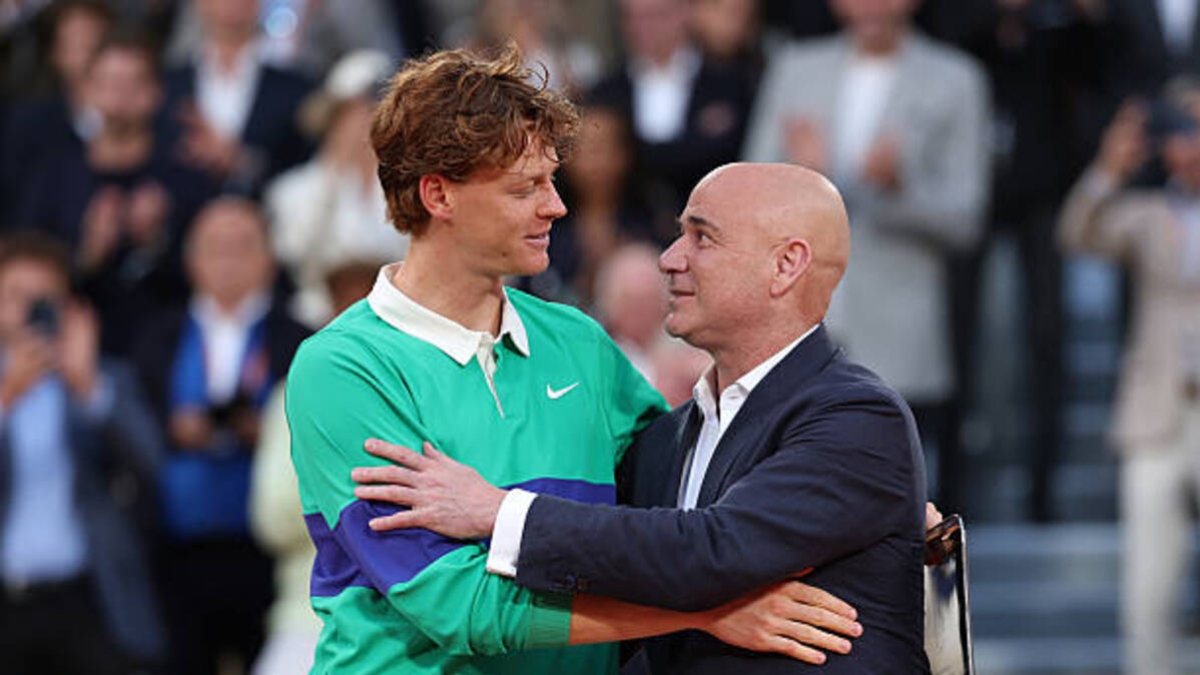 Agassi critica a Sinner en Roland Garros 2026. Foto: gettyimages