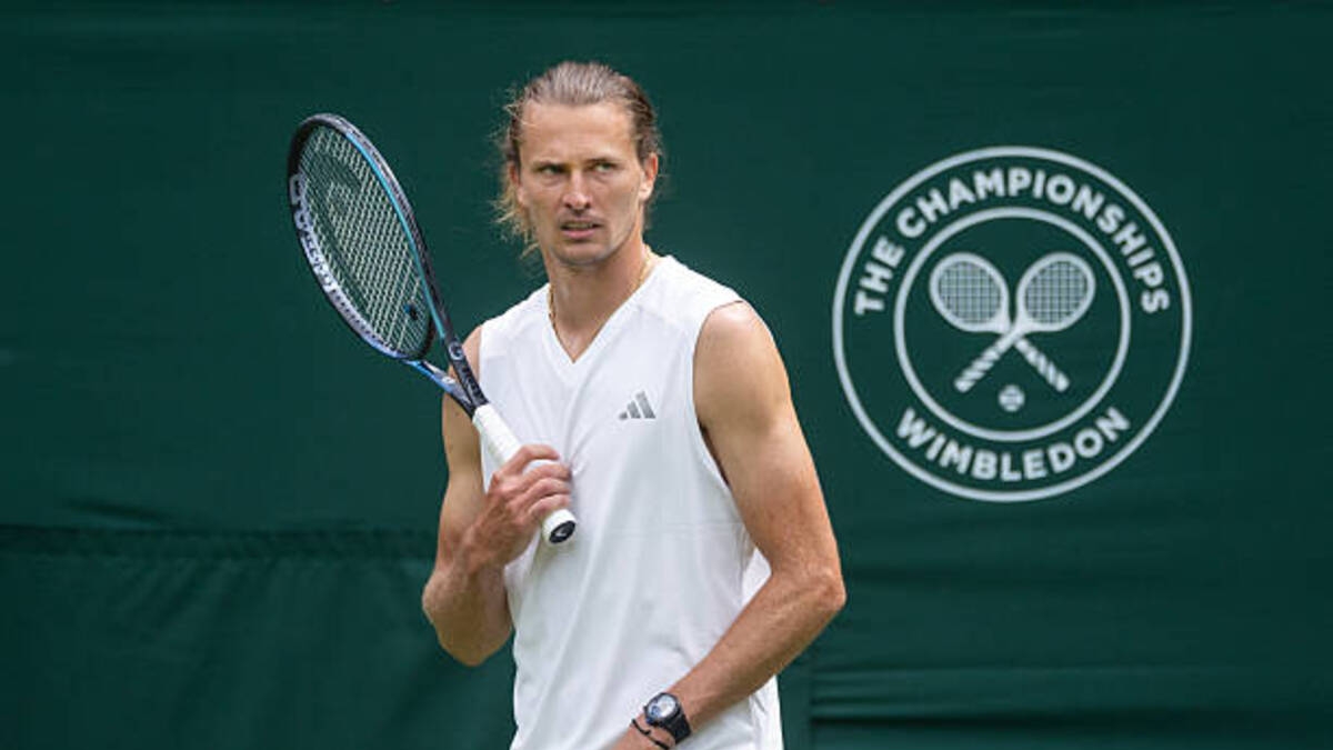 Alexander Zverev, grass allergy at Wimbledon 2026. Photo: gettyimages