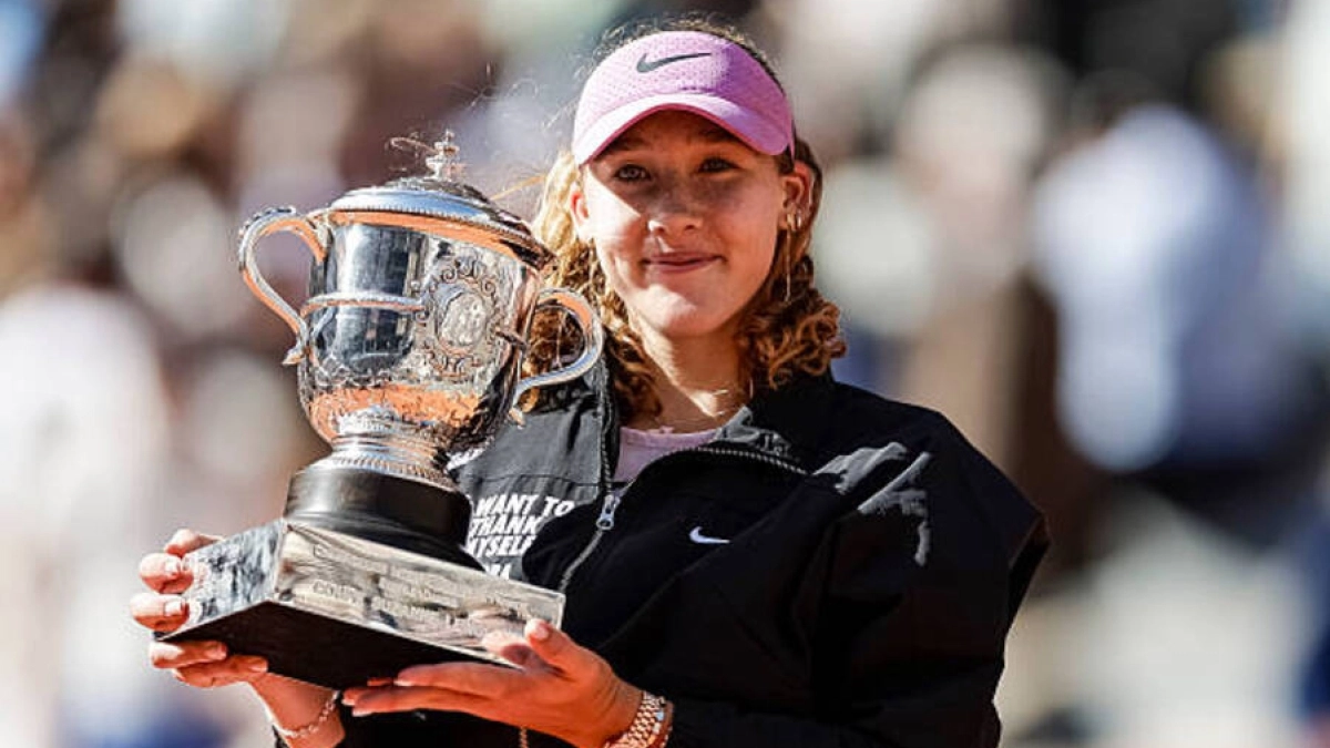 Mirra Andreeva, champion in Paris of her first Slam. Source: Getty