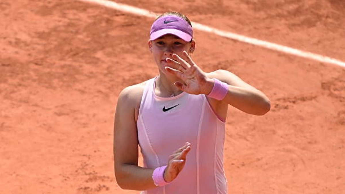 Mirra Andreeva, without anthem at Roland Garros. Photo: gettyimages