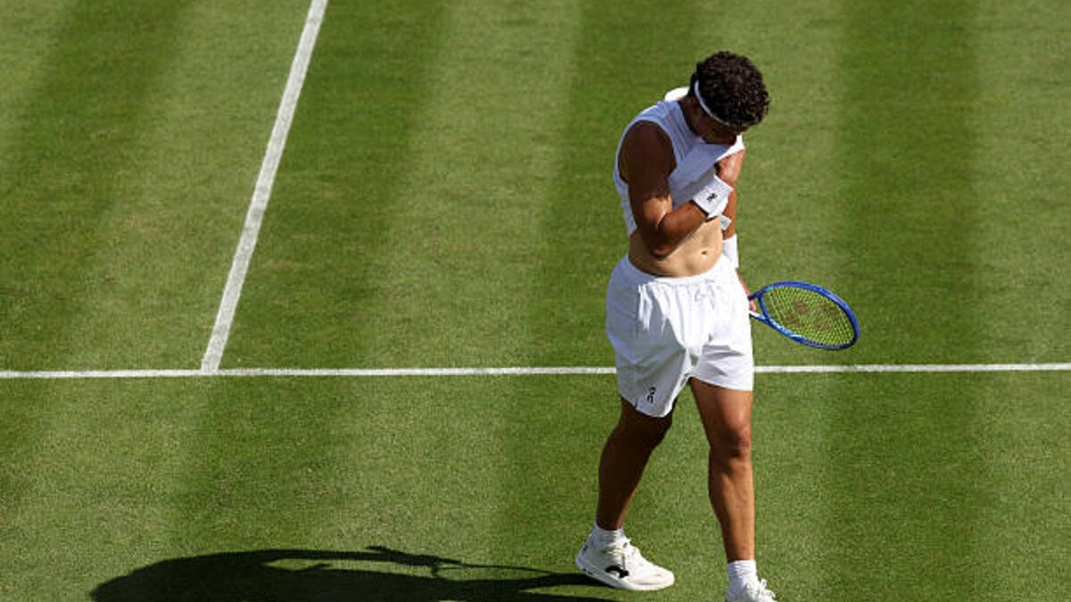 Ben Shelton, derrota dura en Wimbledon 2026. Foto: gettyimages