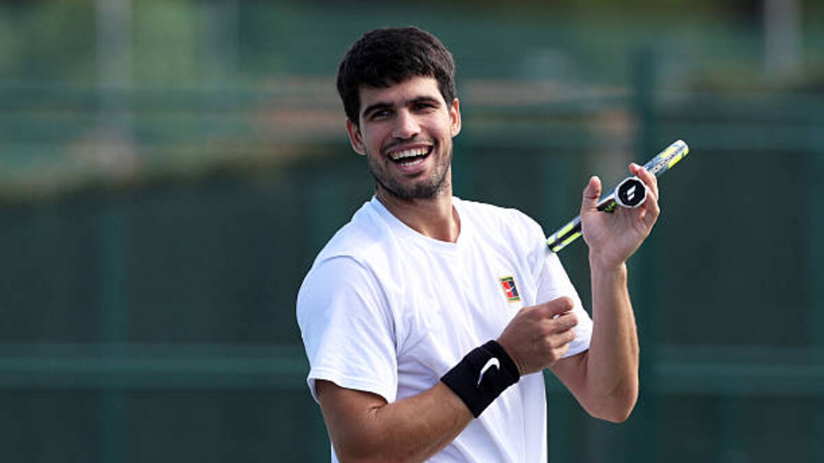 Carlos Alcaraz trains. Photo: gettyimages

Carlos Alcaraz s'entraîne. Photo : gettyimages