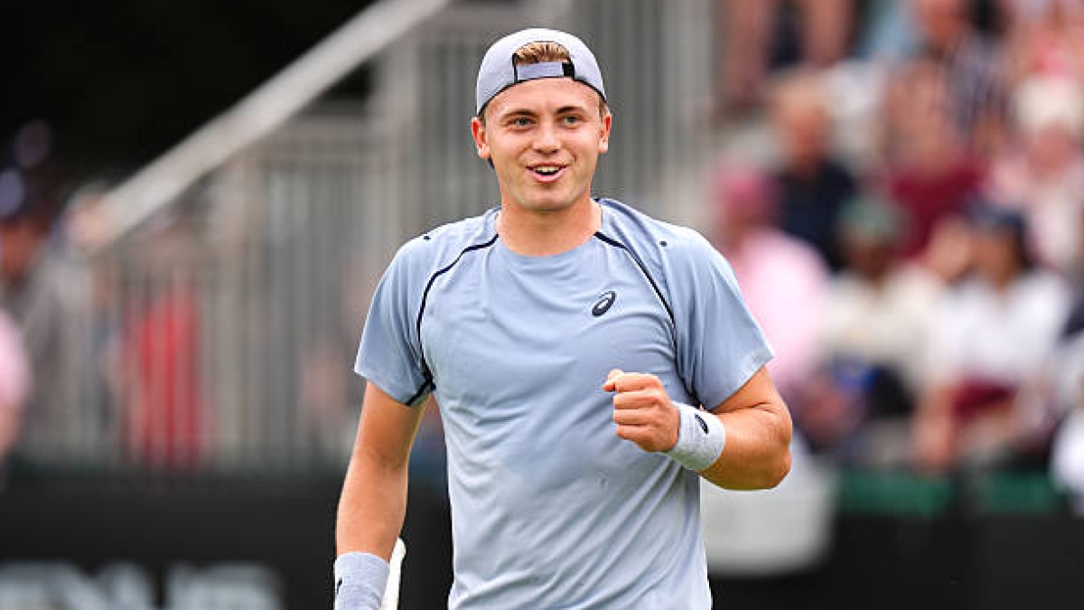 This is how Felix Gill plays, next opponent of Jódar at Wimbledon. Source: Getty