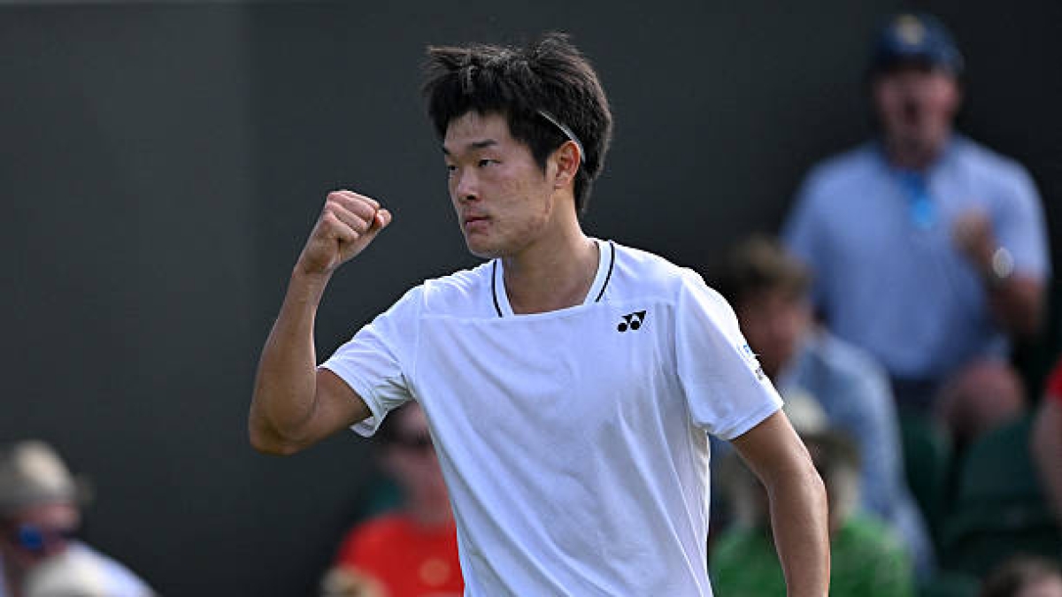 Michael Zheng, surprise at Wimbledon 2026. Photo: gettyimages