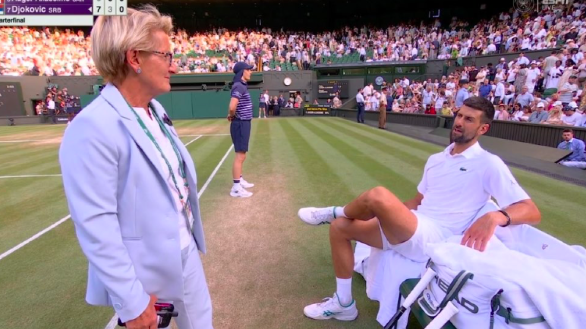 Djokovic estalla por el cierre del techo en pleno partido ante Aliassime: "No tenéis ni idea de cuál es la regla". Fuente: ESPN