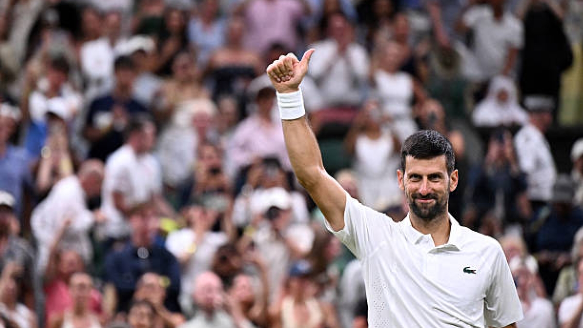 Djokovic ya carbura y domina a un inofensivo Tsitsipas. Foto: Gettyimages